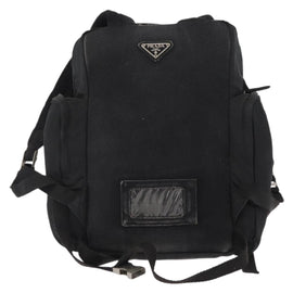 PRADA Backpack Nylon Black Silver Auth 151656 - 0