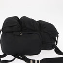 PRADA Backpack Nylon Black Silver Auth 151656-3