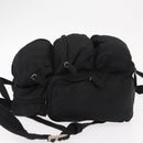 PRADA Backpack Nylon Black Silver Auth 151656-4