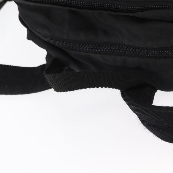 PRADA Backpack Nylon Black Silver Auth 151656