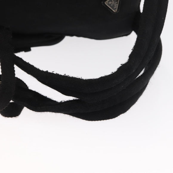 PRADA Backpack Nylon Black Silver Auth 151656