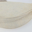 PRADA Accessory Pouch Canvas Gray Silver Auth 151657-10