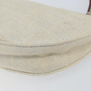 PRADA Accessory Pouch Canvas Gray Silver Auth 151657-12