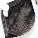 PRADA Accessory Pouch Canvas Gray Silver Auth 151657-17