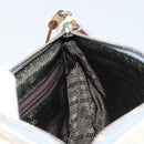PRADA Accessory Pouch Canvas Gray Silver Auth 151657-18
