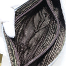 PRADA Accessory Pouch Canvas Gray Silver Auth 151657-21