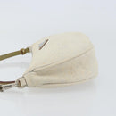 PRADA Accessory Pouch Canvas Gray Silver Auth 151657-5