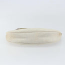 PRADA Accessory Pouch Canvas Gray Silver Auth 151657-9