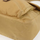 PRADA Shoulder Bag Nylon Beige Silver Auth 151658-15