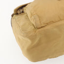 PRADA Shoulder Bag Nylon Beige Silver Auth 151658-16