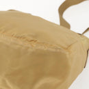 PRADA Shoulder Bag Nylon Beige Silver Auth 151658-17