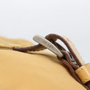 PRADA Shoulder Bag Nylon Beige Silver Auth 151658-8