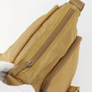 PRADA Shoulder Bag Nylon Beige Silver Auth 151658-9