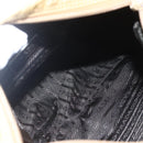 PRADA Shoulder Bag Nylon Beige Silver Auth 151658-10