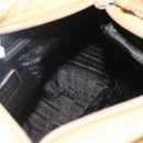 PRADA Shoulder Bag Nylon Beige Silver Auth 151658-23