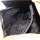 PRADA Shoulder Bag Nylon Beige Silver Auth 151658-25