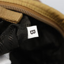 PRADA Shoulder Bag Nylon Beige Silver Auth 151658-11