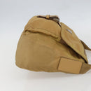 PRADA Shoulder Bag Nylon Beige Silver Auth 151658-4