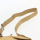 PRADA Shoulder Bag Nylon Beige Silver Auth 151658-14