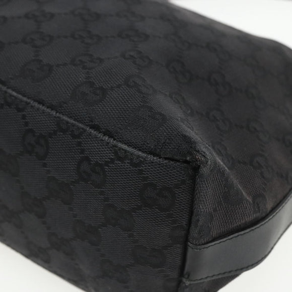 GUCCI GG Canvas Shoulder Bag Black Silver 000 0602 Auth 151659