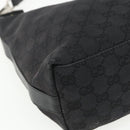 GUCCI GG Canvas Shoulder Bag Black Silver 000 0602 Auth 151659-11