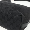 GUCCI GG Canvas Shoulder Bag Black Silver 000 0602 Auth 151659-12