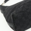GUCCI GG Canvas Shoulder Bag Black Silver 000 0602 Auth 151659-13