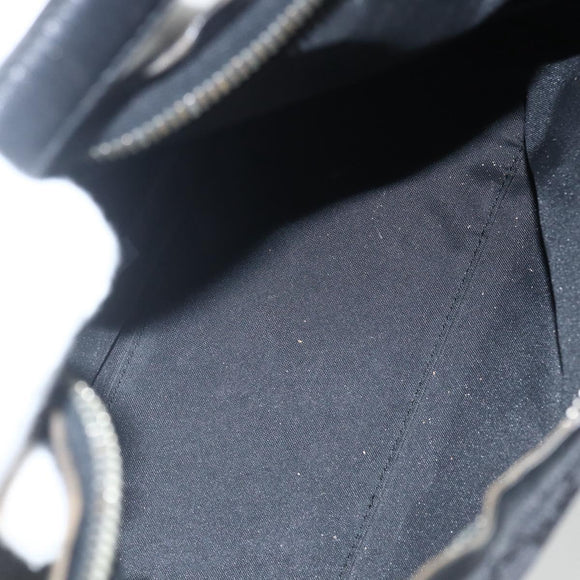 GUCCI GG Canvas Shoulder Bag Black Silver 000 0602 Auth 151659