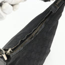 GUCCI GG Canvas Shoulder Bag Black Silver 000 0602 Auth 151659-6
