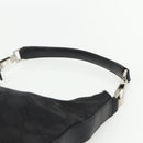 GUCCI GG Canvas Shoulder Bag Black Silver 000 0602 Auth 151659-8