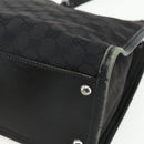 GUCCI GG Canvas Shoulder Bag Black Silver 110292 Auth 151660-9