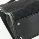 GUCCI GG Canvas Shoulder Bag Black Silver 110292 Auth 151660-14