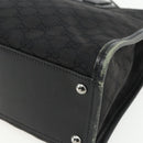 GUCCI GG Canvas Shoulder Bag Black Silver 110292 Auth 151660-15