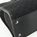 GUCCI GG Canvas Shoulder Bag Black Silver 110292 Auth 151660-16