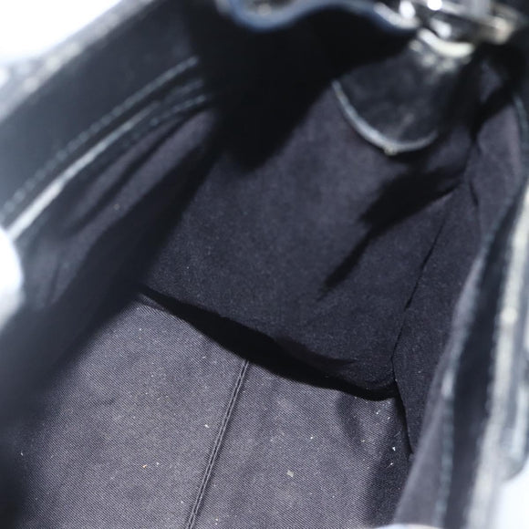 GUCCI GG Canvas Shoulder Bag Black Silver 110292 Auth 151660