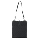 GUCCI GG Canvas Shoulder Bag Black Silver 110292 Auth 151660-2