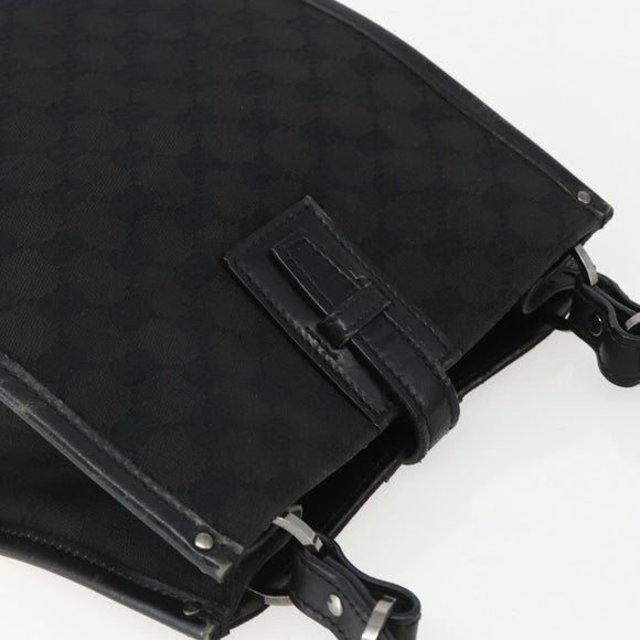 GUCCI GG Canvas Shoulder Bag Black Silver 110292 Auth 151660