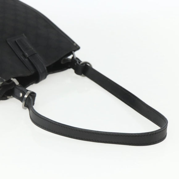GUCCI GG Canvas Shoulder Bag Black Silver 110292 Auth 151660