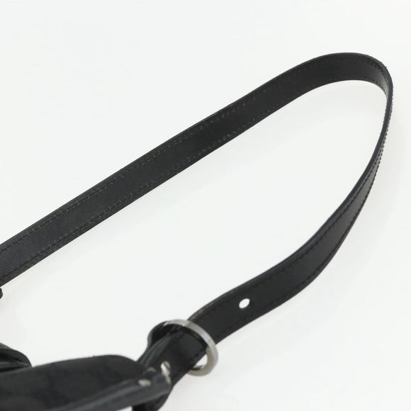 GUCCI GG Canvas Shoulder Bag Black Silver 110292 Auth 151660