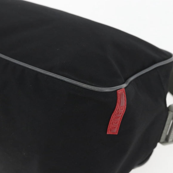 PRADA Sports Shoulder Bag Nylon Black Silver Auth 151661