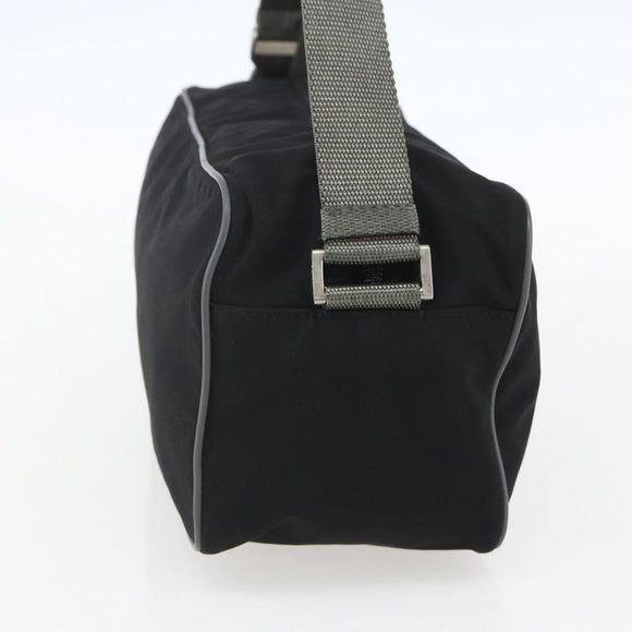 PRADA Sports Shoulder Bag Nylon Black Silver Auth 151661