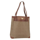 GUCCI Micro GG Supreme Tote Bag PVC Leather Beige Gold 002 115 0135 Auth 151663-1