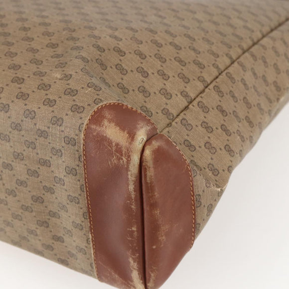 GUCCI Micro GG Supreme Tote Bag PVC Leather Beige Gold 002 115 0135 Auth 151663