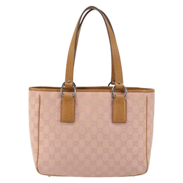 GUCCI GG Canvas Tote Bag Pink Silver 113019 Auth 151664 - 0