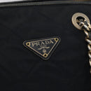 PRADA Shoulder Bag Nylon Navy Gold Auth 151665-18