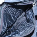 PRADA Shoulder Bag Nylon Navy Gold Auth 151665-23