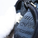 PRADA Shoulder Bag Nylon Navy Gold Auth 151665-12