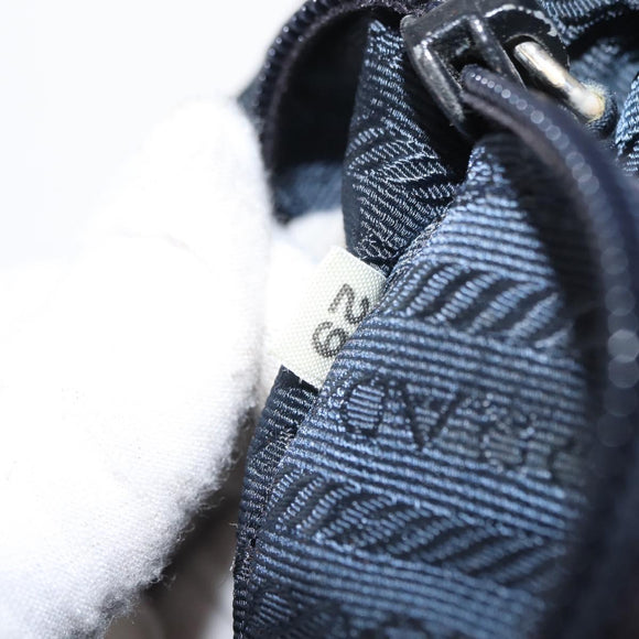 PRADA Shoulder Bag Nylon Navy Gold Auth 151665
