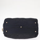 PRADA Shoulder Bag Nylon Navy Gold Auth 151665-5
