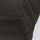 PRADA Tote Bag Nylon Khaki Silver Auth 151667-9